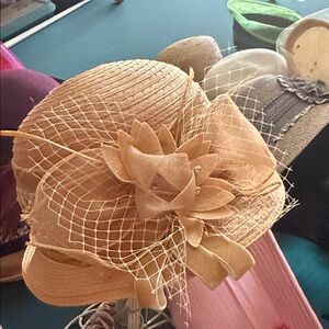 Chic Gold Floral Women's Hat
